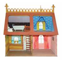 Сборная деревянная модель Чудо-Дом Деревенский, игровой кукольный домик, игровой домик для кукол