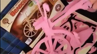 Розовый велосипед. Видео по сборке деревянных конструкторов.